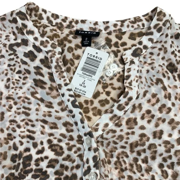 NEW Torrid Lexie Babydoll Cheetah Tunic - Picture 8 of 8